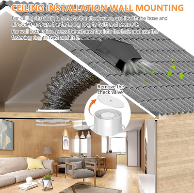 Kitchen Exhaust Fan Wall Vent Fan, 141 CFM 6'' Bathroom Exhaust Fan through  Wall 313048618626 | eBay