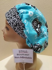 Star Wars Darth Vader turq Women's Bouffant Surgical Scrub Hat/Cap Handmade