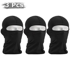 3 PCS Men Balaclava Black Face Mask Lightweight Motorcycle Warmer Ski Masks