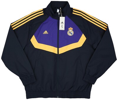 adidas Real Madrid Woven Track Top Blue Tracksuit Jacket Classic