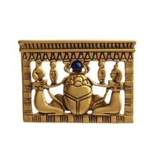 Egyptian Scarab Pectoral Brooch with Lapis Lazuli - Made in the USA