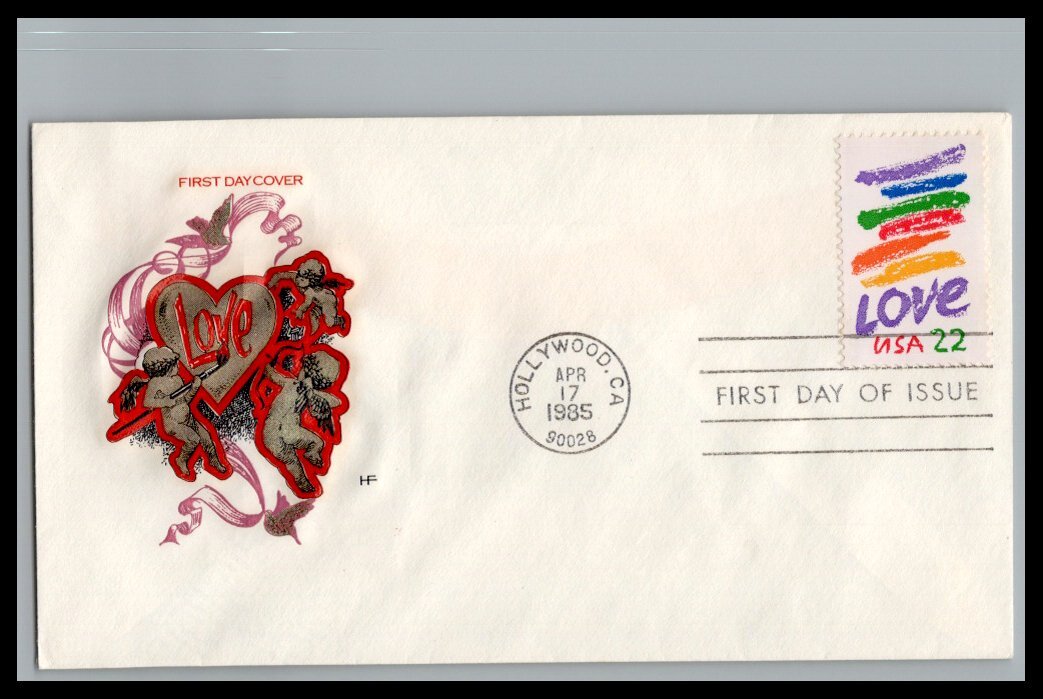 US FDC # 2143 22c Love HF 1985, 9p2432 | eBay