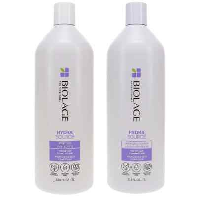 Matrix Biolage Hydrasource Shampoo and Detangling Solution 33.8 oz (Set of 2)
