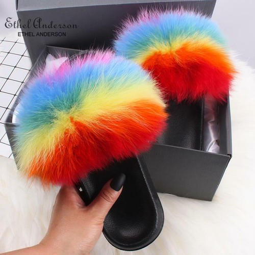 fluffy slippers cheap