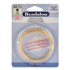 22 Gauge Gold Silver Plate Beadalon Round German Craft Wire 32.8ft Coil