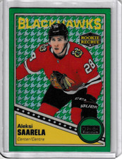 2019/20 O-PEE-CHEE PLATINUM ALEKSI SAARELA GREEN HOUNDSTOOTH RETRO RC #R71 #d/15