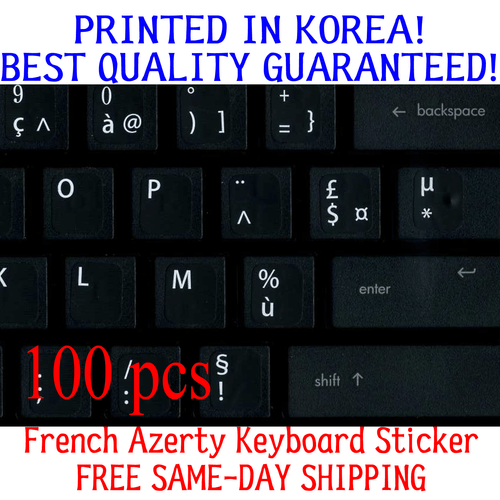 100pcs French Azerty Keyboard Sticker for Azerty Keyboard Best Quality - 第 1/1 張圖片