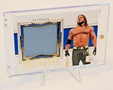 AJ STYLES ~ 2024 National Treasures WWE #CMM-AJ ~ Colossal Materials /99