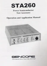 NEW SENCORE STA260 OWNERS MANUAL, Test Accessory To The Sencore LC103
