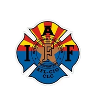 4 Inch Non Reflective Arizona IAFF Firefighter Maltese Cross Sticker Decal