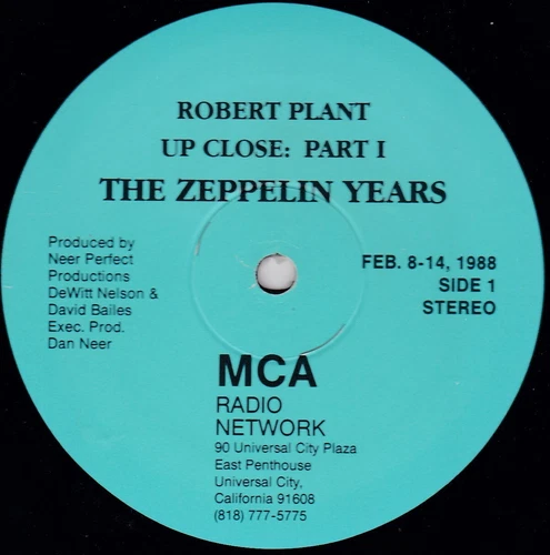 Robert Plant – Up Close. Promo. Led Zeppelin  4LP Trades