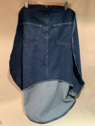 Maison Margiela MM6 Blue Denim Skirt - Circular denim skirt size 40. 26’ waist - Picture 2 of 10