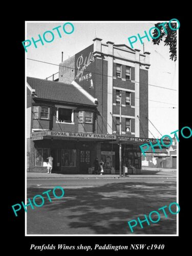 OLD 8x6 HISTORIC PHOTO OF THE PENFOLDS WINES SHOP PADDINGTON NSW c1940 - Afbeelding 1 van 1