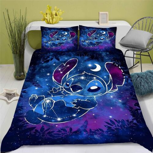 02 Stitch Cartoon Bettwäsche Set Kissenbezüge 80x80 Anpassbar Bettbezug 135x200 - Bild 14 von 14