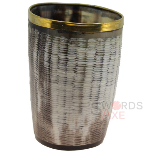 Medieval Drinking Cup Handmade Buffalo Horn Mini Mug Renaissance Fair Prop - Picture 3 of 3