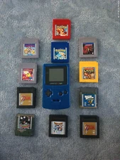 VINTAGE BLUE GAME BOY COLOR & 11 GAMES