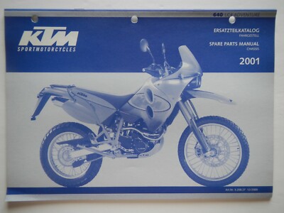 2001 KTM Spare Parts Manual Chassis 640 LC4 Adventure English German