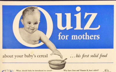 1942 Gerber's Baby Food Quiz For Mothers Vintage Print Ad