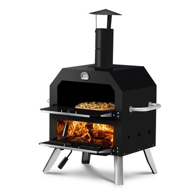 44 * 35 * 82 Bottom with Folding Table Legs Pizza Oven with Chimney Carbon Oven