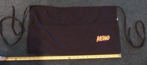 3 pocket,Ohio Keno Waist Apron Black Waitress Waiter Server Short Apron