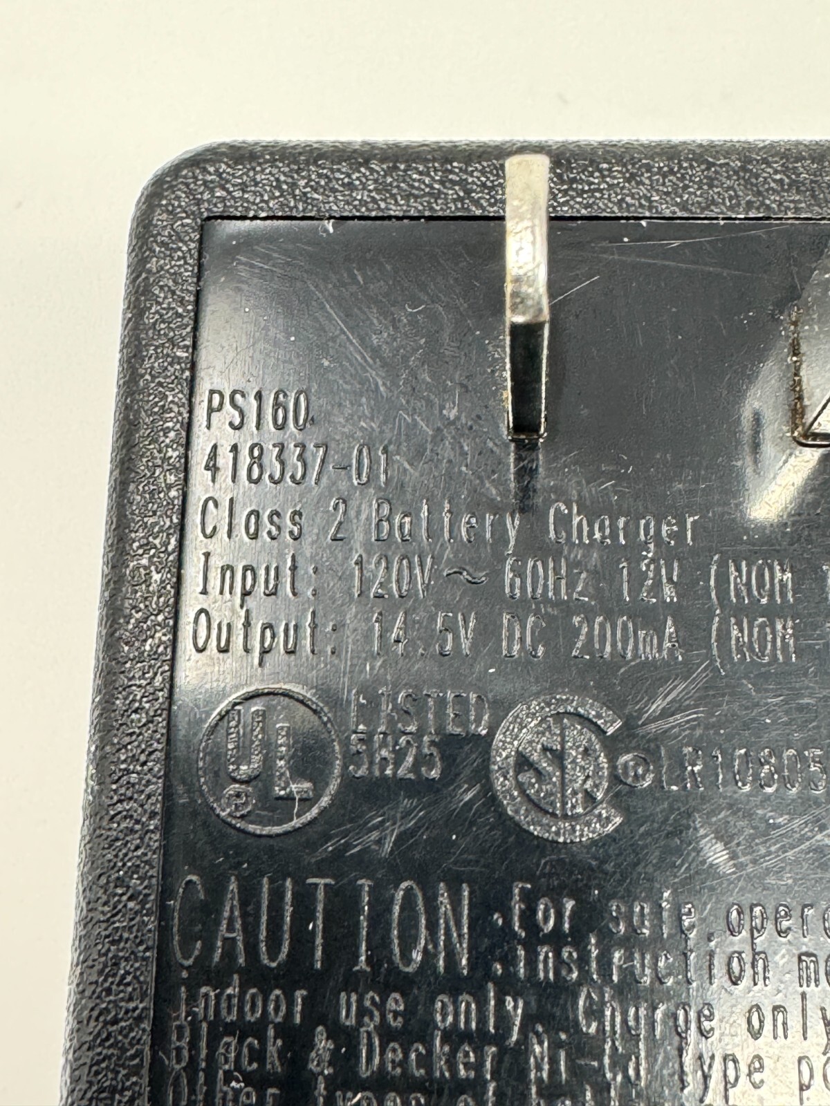 Genuine Black & Decker PS160 41833701 NiCD Battery Charger Out14.5V