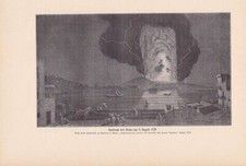 Ausbruch des Vesuv am 9. August 1779 DRUCK von 1903 Vesuvio Eruzione vulcanica