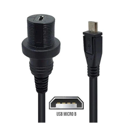 Micro USB 2.0 5Pin Male to Female Extension Data Power Cable 1m - Image 4 of 4