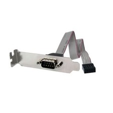 StarTech PLATE9MHDLP 9 Pin Serial to 10 Pin IDC Header Low Profile Slot Plate
