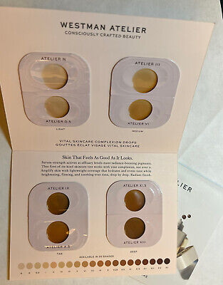 2 * Westman Atelier Vital Skincare Complexion Drops Sample 8 Shades/each  GWP NEW