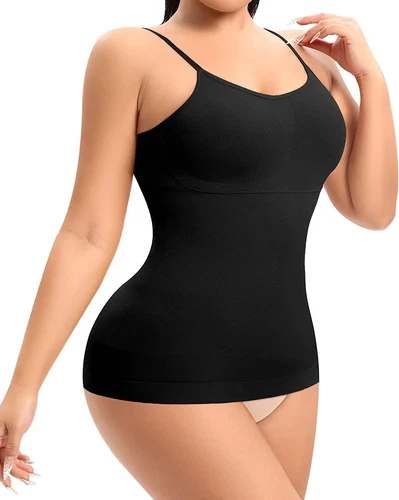 Damen Shapewear Cami mit integriertem BH Bauchkontrolle Shaper Kompression Tank Top - Bild 10 von 27