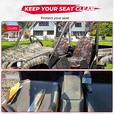 KEMIMOTO UTV Camo Bucket Seat Cover For Yamaha Rhino 700 Rhino 450 Rhino 660 - Foto 3