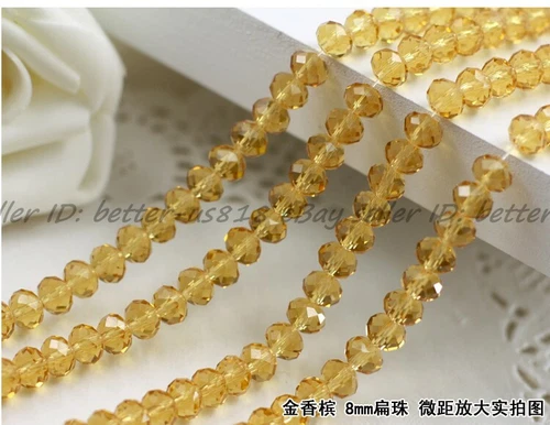 Wholesale Quality Czech Crystal Faceted Rondelle Spacer Beads 4MM 6MM 8MM 10MM - Picture 66 of 101
