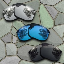 Blue Chrome Grey Black Polarized Lenses Replacement For-Oakley Mercenary OO9424