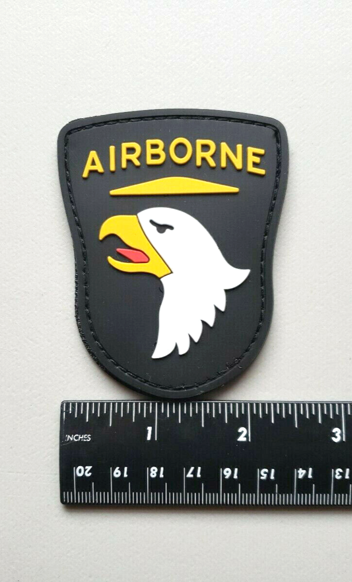 🔥U.S. ARMY 101ST AIRBORNE DIVISION PVC RUBBER HOOK & LOOP BACKED MILITARY PATCH