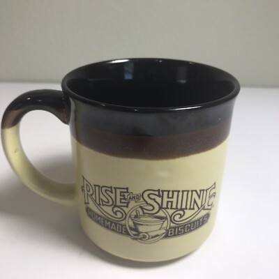 Hardees Rise And Shine Homemade Biscuits Coffee Cup Mug Vintage 1986