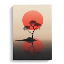 Minimalist Digital Canvas Wall Art Print Framed Picture Home Decor Living Room