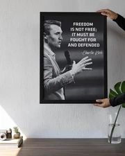 Charlie Kirk Freedom Poster, Charlie Kirk Printable Wall Art, Justice For Charli