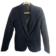 J. Crew Womens Parke Bi Stretch Blazer Sz 4 Classic Career Corp Office Navy Blue