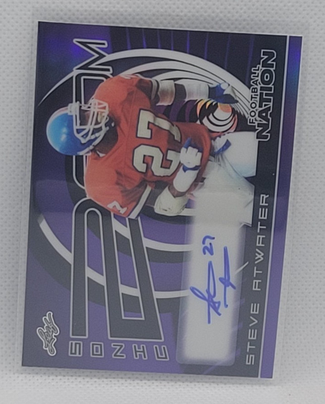 2025 Leaf Football Nation Steve Atwater Auto #ed 1/1 Sonic Boom 