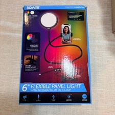 Bower 6 inch Flexible RGB LED Panel Light with Phone Mount and Clamp WA-RGB6FLX