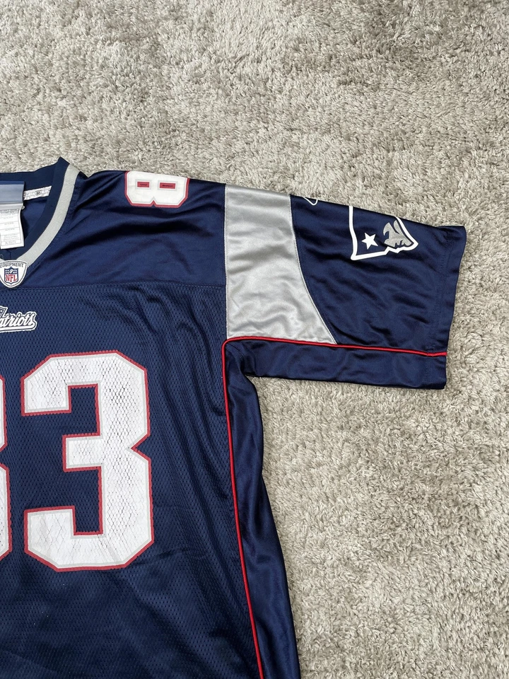 Camiseta de los New England Patriots para hombre 2XL NFL fútbol americano Wes Welker 83 camiseta Reebok Foto 3 de 4