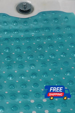 Extra-Long Non-Slip Bathtub  Shower Mat 39  x16   Smooth/Non-Textured Tubs Only 