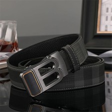 Leather Belt Genuine Split Leather 3.4cm Automatic Buckle Men's Business Belts