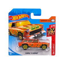 HOT WHEELS Classic 55 Nomad Orange HW Flames Mainline Chevy Short Crd FJY61 2018