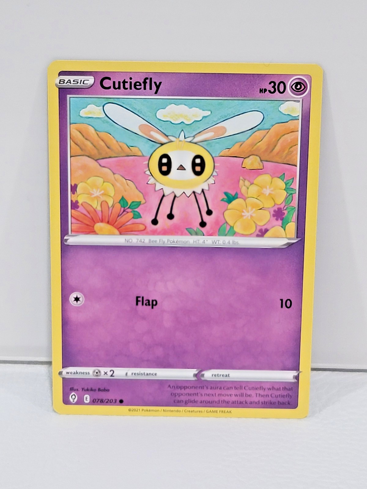 Pokemon TCG Cutiefly 78/203 Evolving Skies Common Card Near Mint