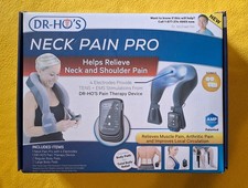 Dr Ho's Neck Pain PRO Neck & Shoulder TENS EMS Therapy w/ Foot Pads, Great!