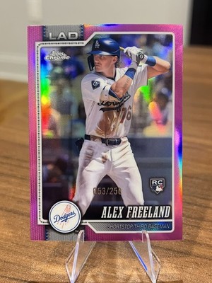 2026 Topps Chrome Alex Freeland #/250 True Pink Refractor 