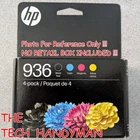 4-PACK HP GENUINE 936 BLACK & COLOR INK (NO RETAIL BOX) OFFICEJET PRO 9120