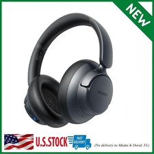 Upgraded Hybrid Active Noise Cancelling Headphones with Black