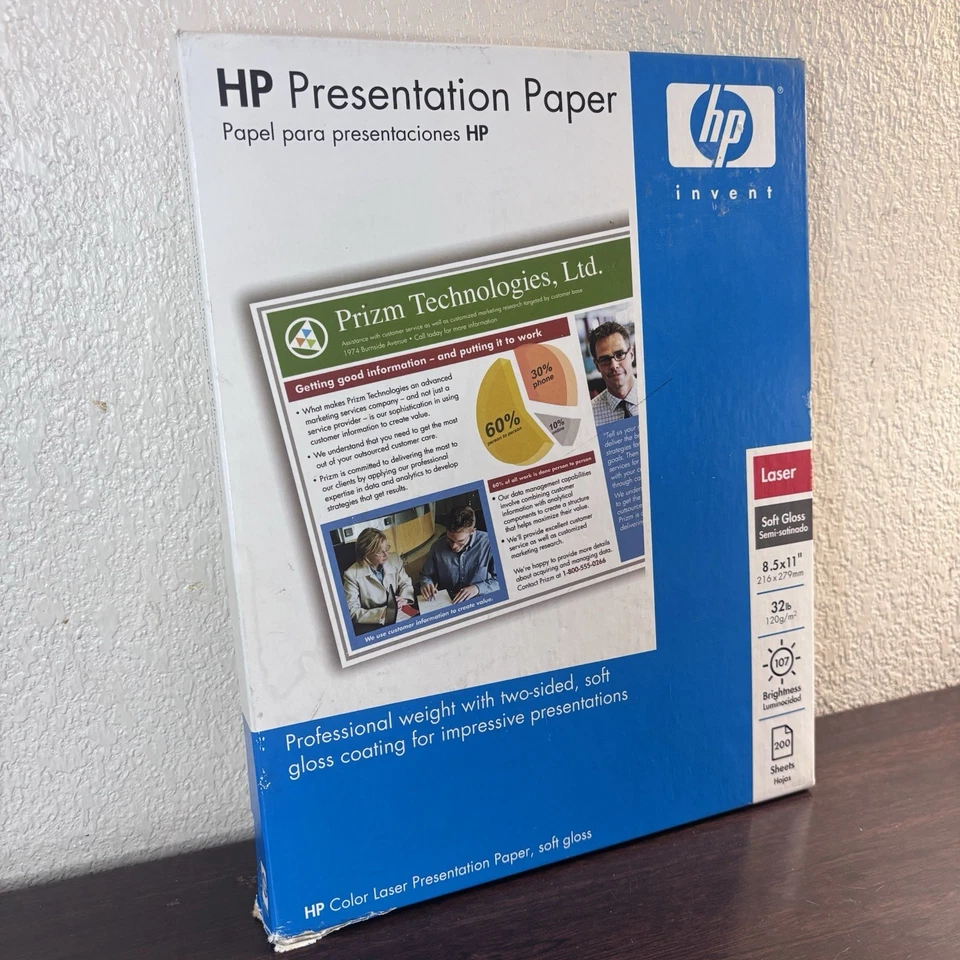 HP Soft Gloss Presentation Laser Paper 200 Sheets 8.5x11 Q6541A NEW In Open Box - Image 3 of 4